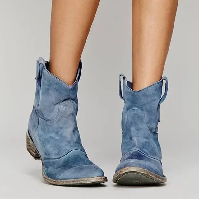 Harley Vintage Cowboy Ankle Boots