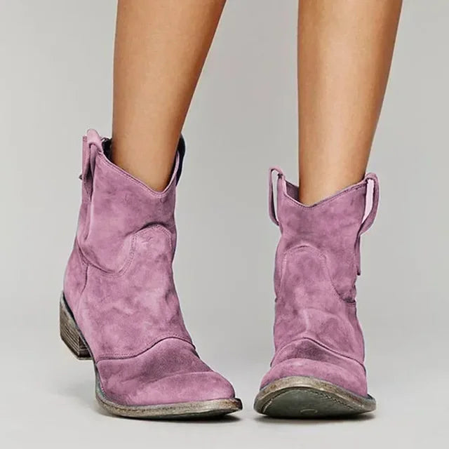 Harley Vintage Cowboy Ankle Boots