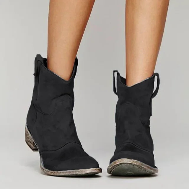Harley Vintage Cowboy Ankle Boots