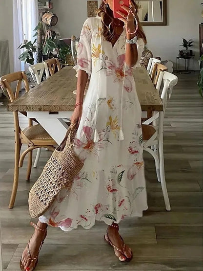 Evan™ Elegant Boho Dress with Tummy Coverage