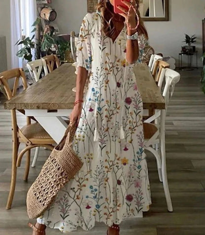 Evan™ Elegant Boho Dress with Tummy Coverage