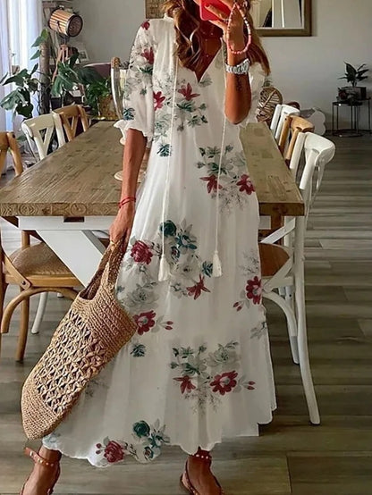 Evan™ Elegant Boho Dress with Tummy Coverage